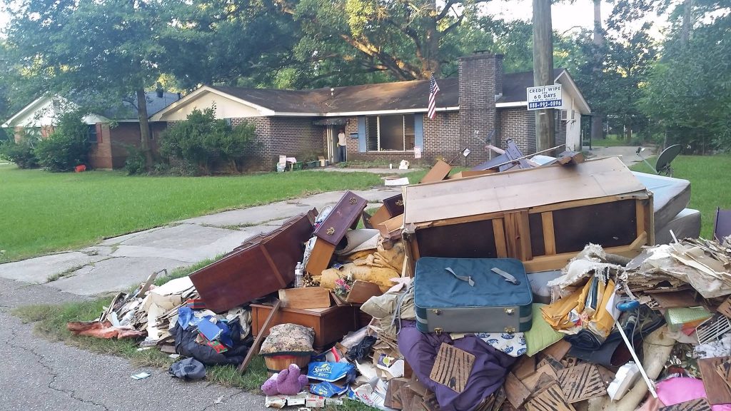 flooded home in BRLA