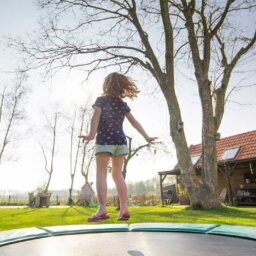 Girl on a trampoline