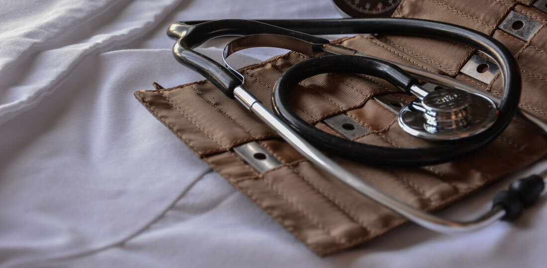 Stethoscope and blood pressure monitor