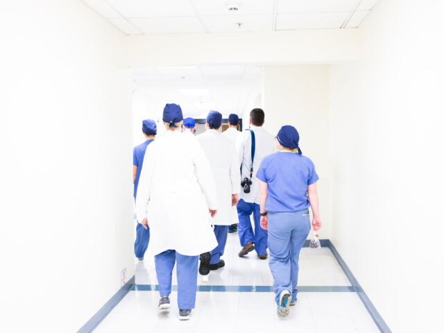 Medical team walking