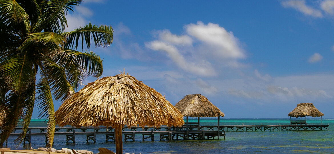 Cabanas on a beach