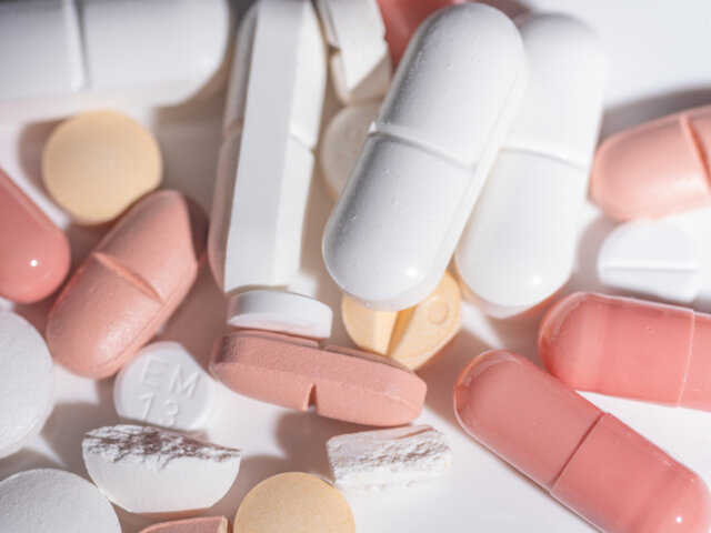 A pile of prescription medications