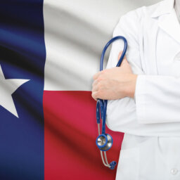 Doctor and Texas flag