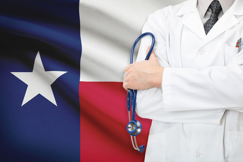 Doctor and Texas flag