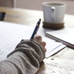 Woman with pen