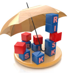 Toy blocks under umbrella