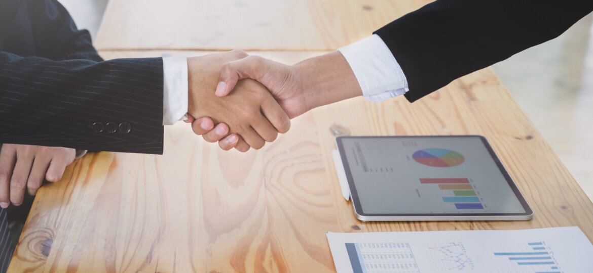 Business people shaking hands