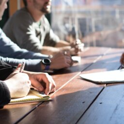 People sitting around a table