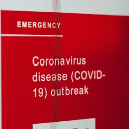 Red Coronavirus sign