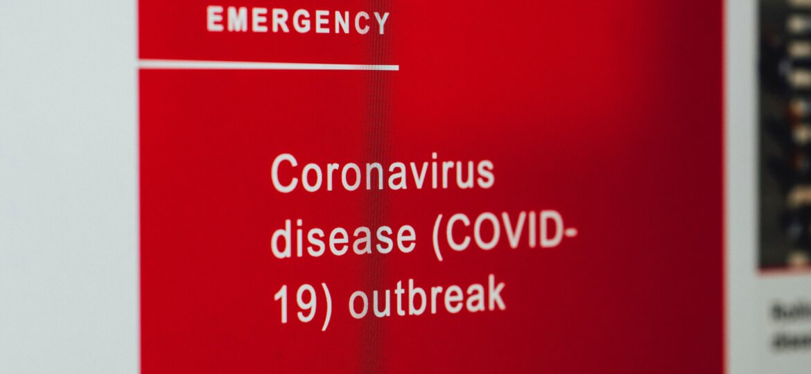 Red Coronavirus sign