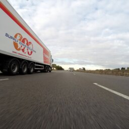 Semi truck on road