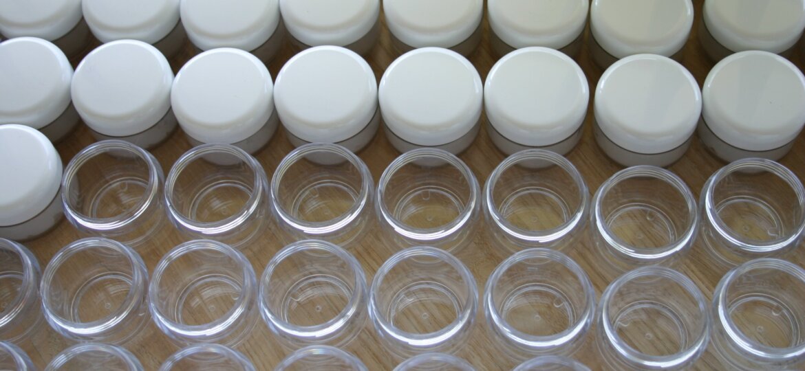 Clear tubes and white material