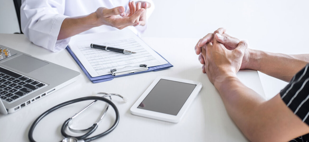 Doctor having a conversation with a patient